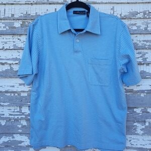 🌟 Peru Unlimited Striped Polo shirt size medium